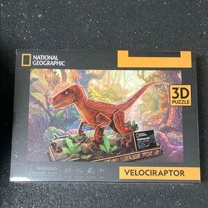 National Geographic 3D Puzzle Velociraptor - Orange and Green